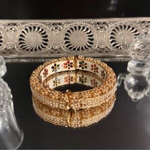 Indian Pakistani Elegant Gold Pearl Bracelet